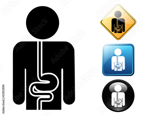 Gastroenterology pictogram and signs