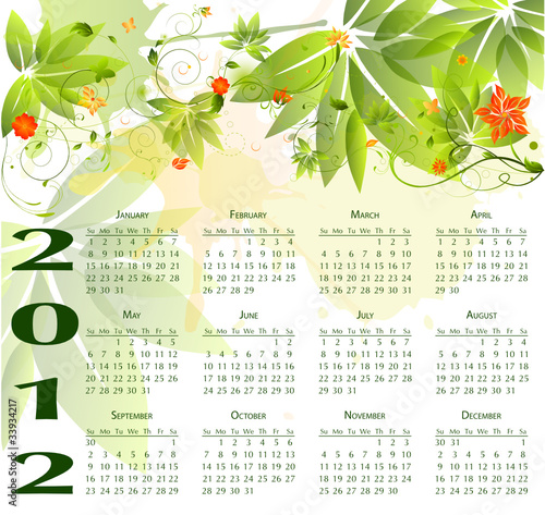 calendrier 2012