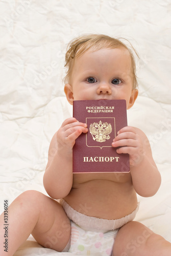 Baby with russian passport