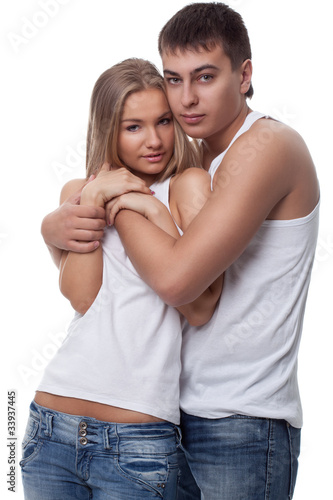 couple man and woman wearing jeans