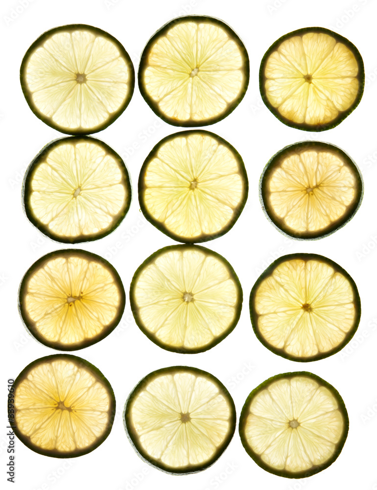 round slices lime round slices lime