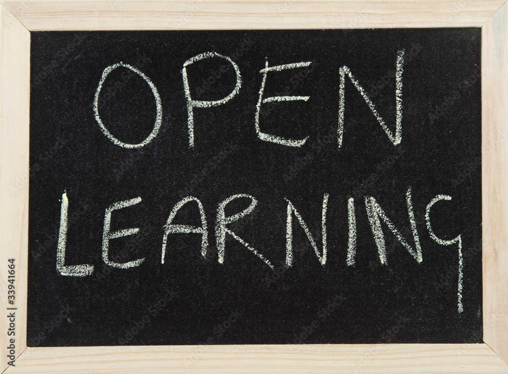 Fototapeta premium Board with OPEN LEARNING