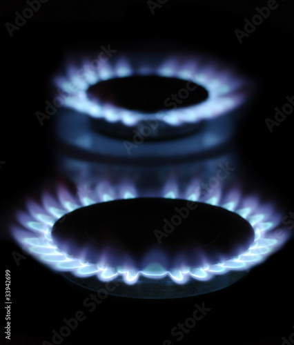 flames of gas