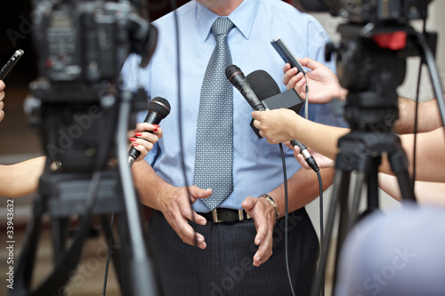 Photos business meeting conference journalism microphones