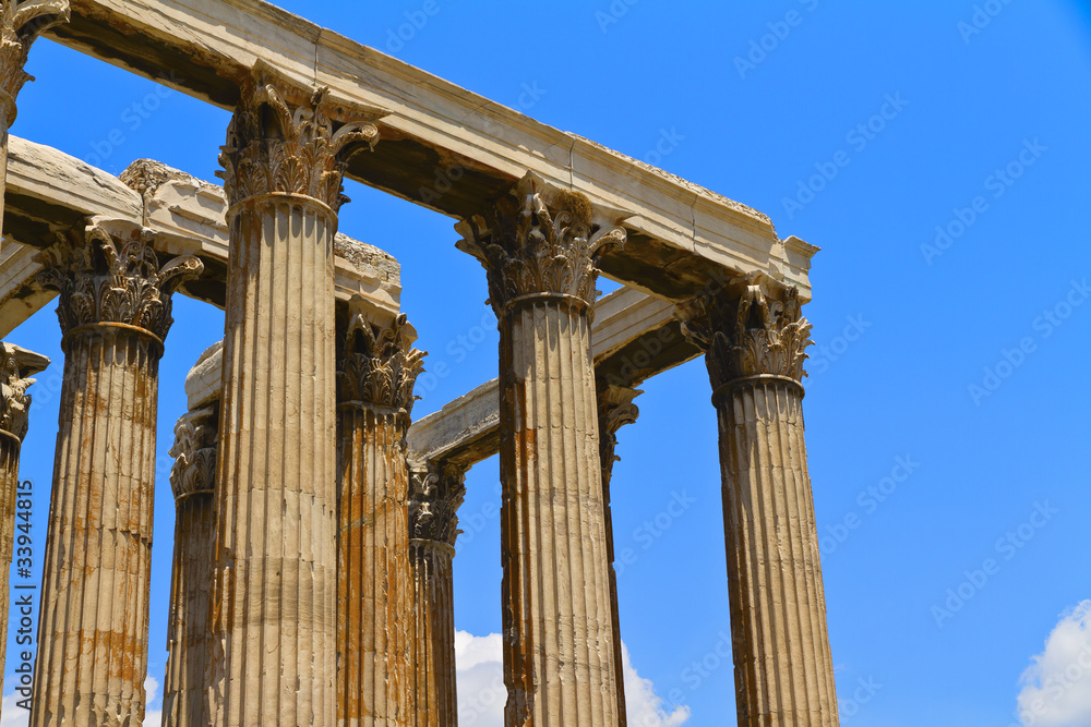 ancient Temple of Olympian Zeus in Athens Greece