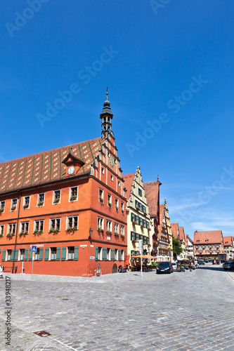 famous old romantic medieval town of Dinkelsbuehl in Bavaria, Ge