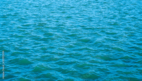 Waves on blue water