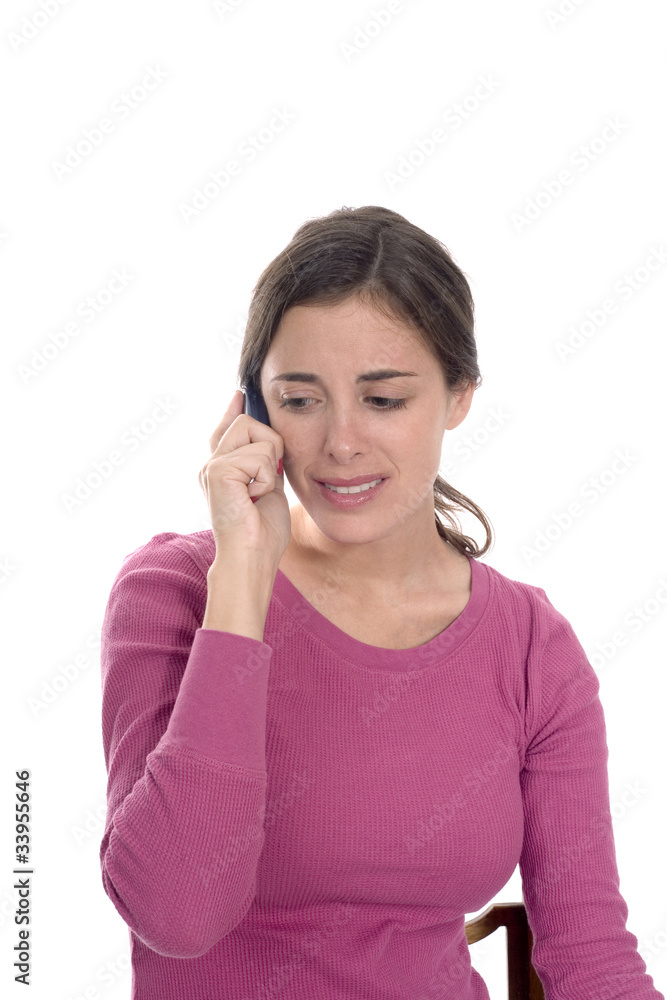 woman serious on phone woman serious on phone
