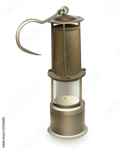 old miner's lamp