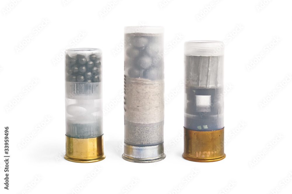 Three clear plastic patron for the rifle Three clear plastic patron for the rifle