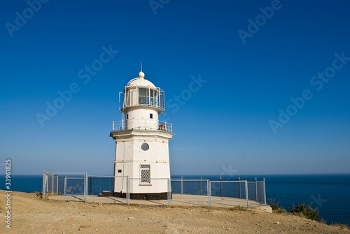 lighthouse on a sea cape