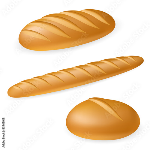 Three realistic bread