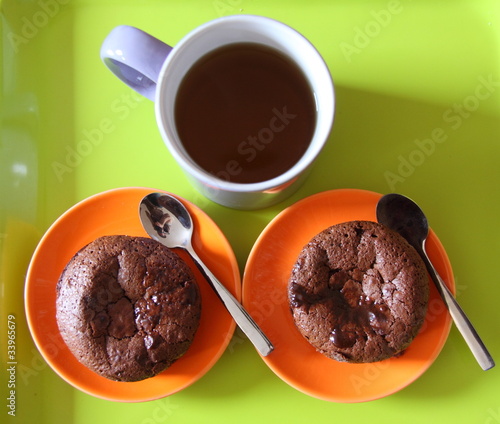 Duo des fondants au chocolat photo