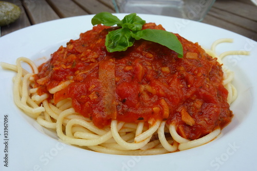 Spaghettti mit Tomatensoße