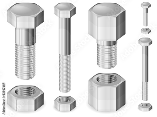 Metal Bolt and Nut