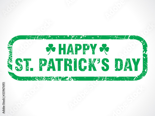abstract grunge based st patrick stamp