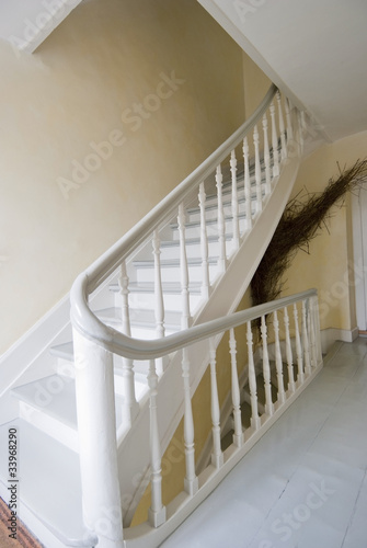 Staircase With Curved Handrail