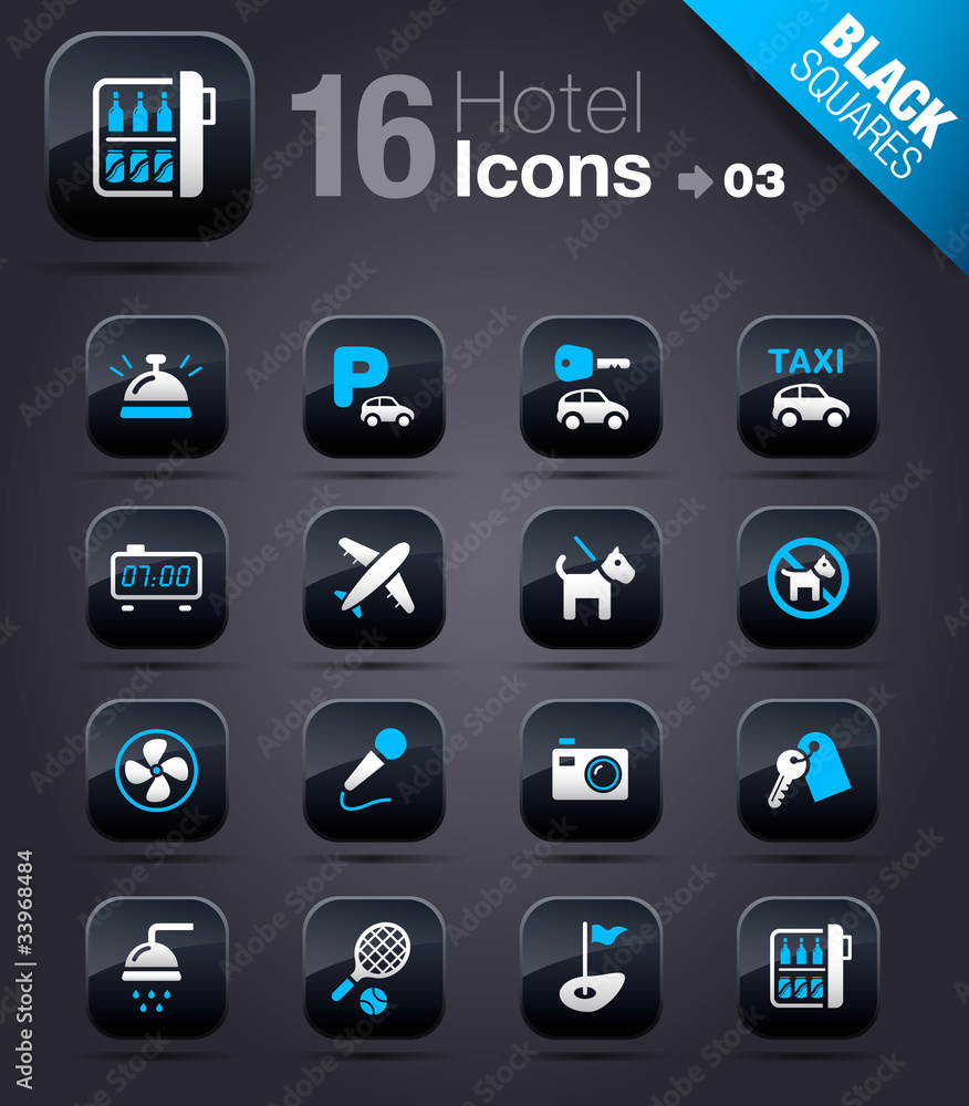 Black Squares - Hotel icons Black Squares - Hotel icons