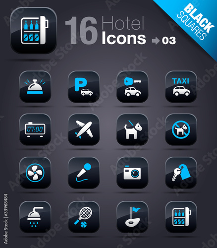 Black Squares - Hotel icons