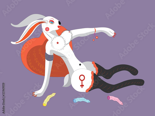 Sexual doe-rabbit.