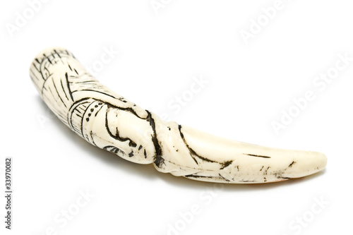 Carved ivory tusk