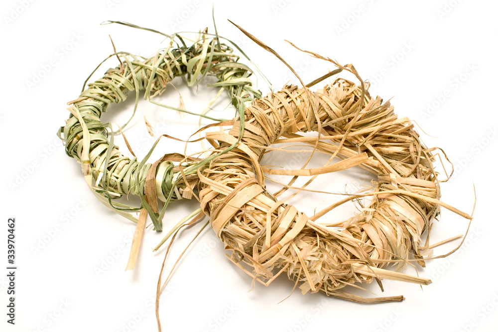 Fototapeta premium Wreaths made of straw