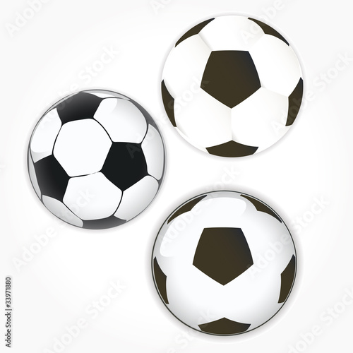 soccer ball icon set. Football vector illustration