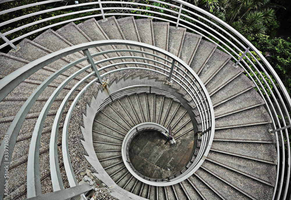 Fototapeta premium beautiful spiraling stairs