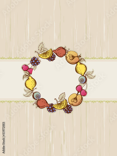 vintage fruit frame
