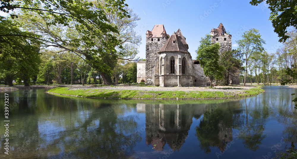 old castle with moat