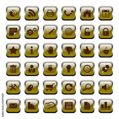 36 Vector Icons - Buttons
