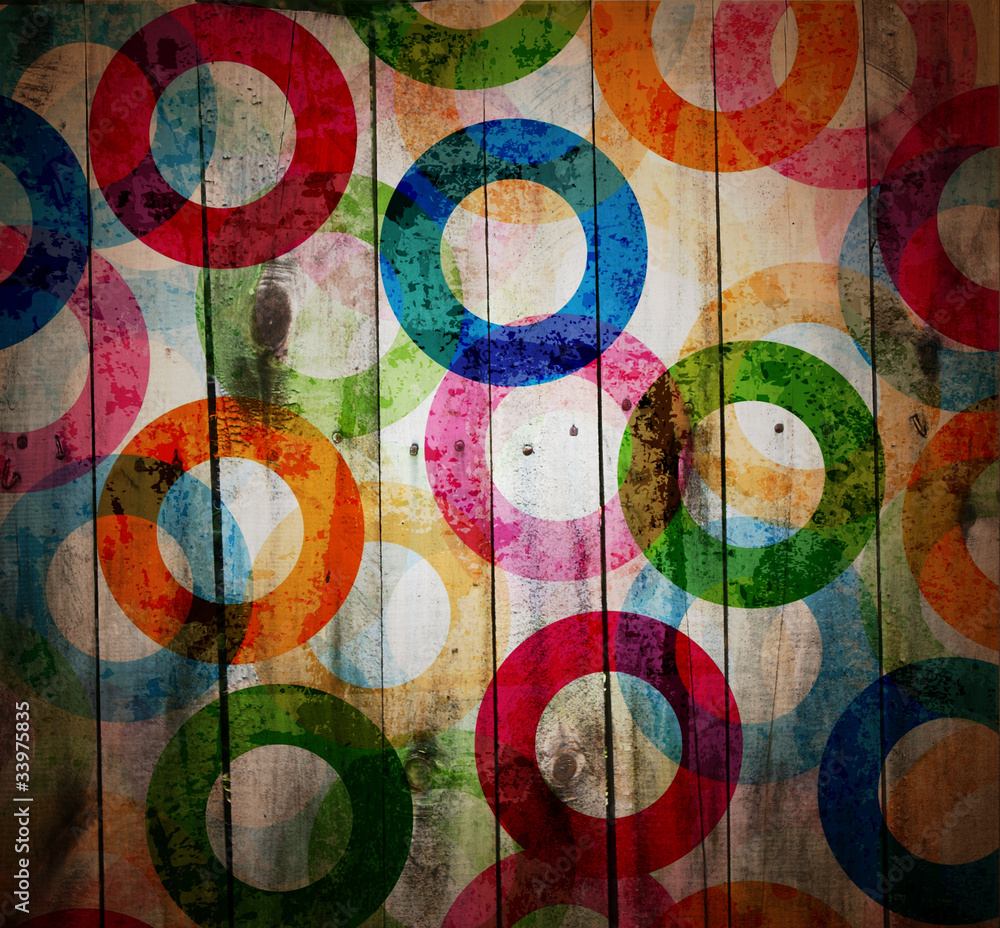 Fototapeta premium Abstract background with colorful rainbow numbers. Digital graff