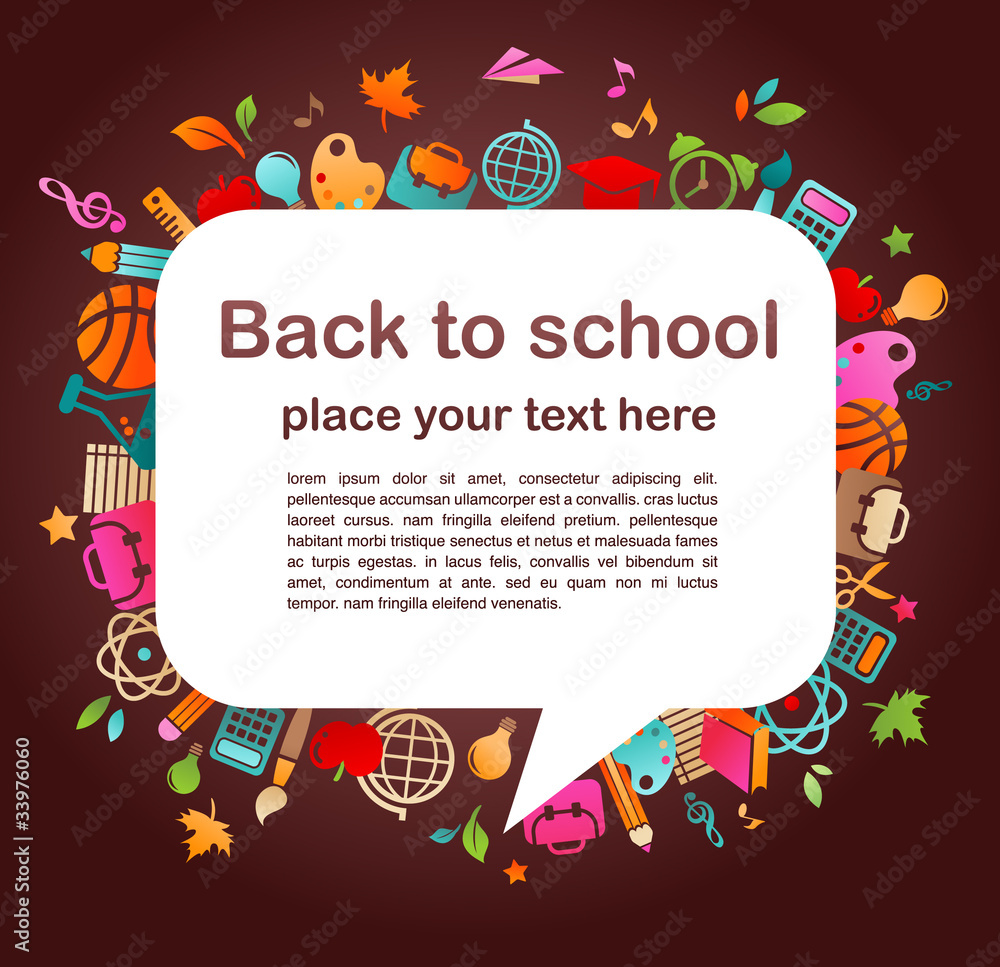 back to school - background with education icons