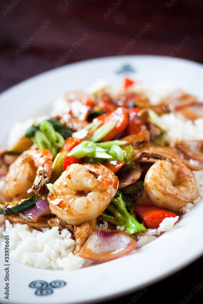 Shrimp and chicken stir fry Shrimp and chicken stir fry