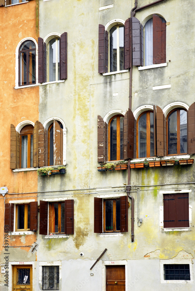 Italy, Venice house facade in Cannaregio area