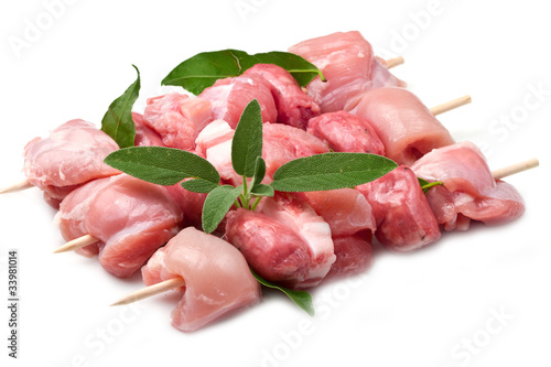 Fotografía spiedini di pollo