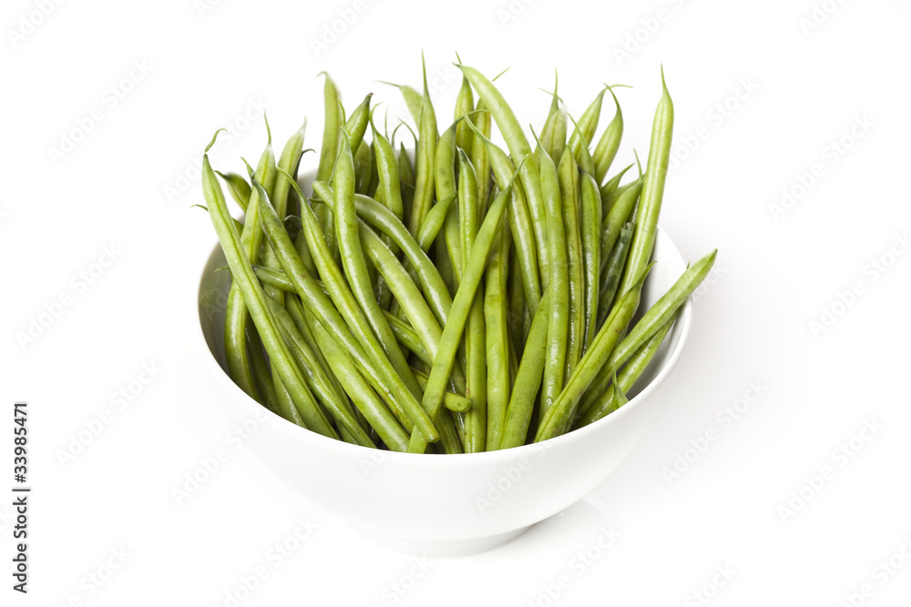 A fresh green string bean A fresh green string bean