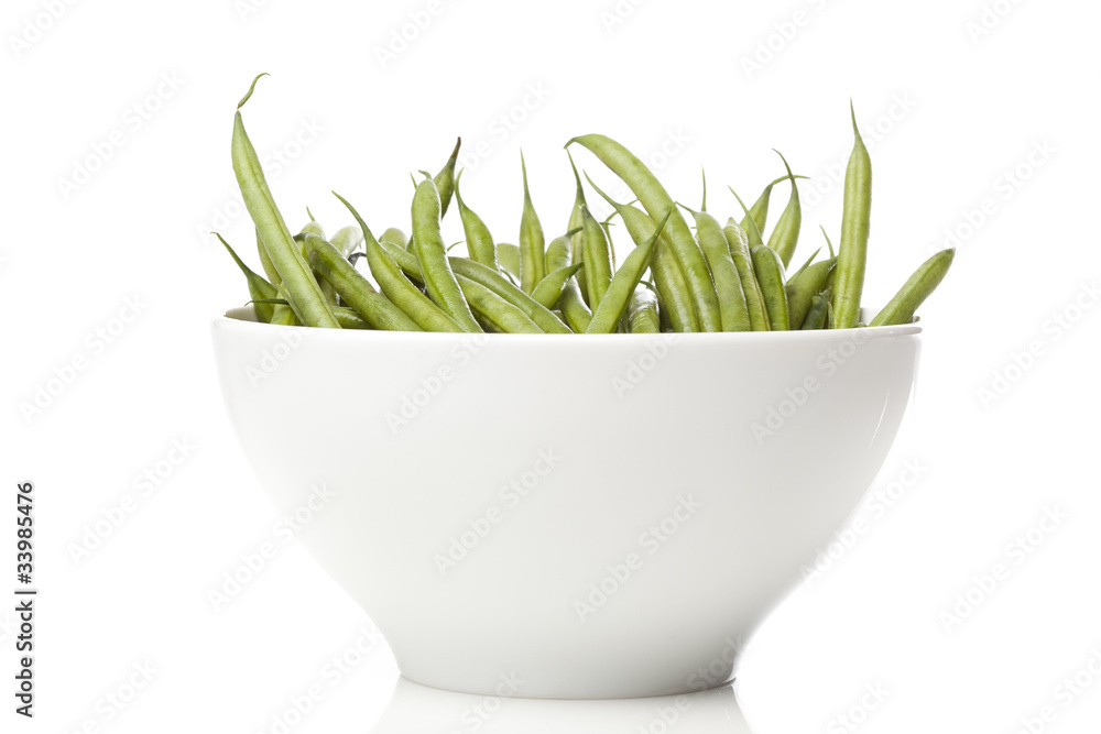 A fresh green string bean A fresh green string bean