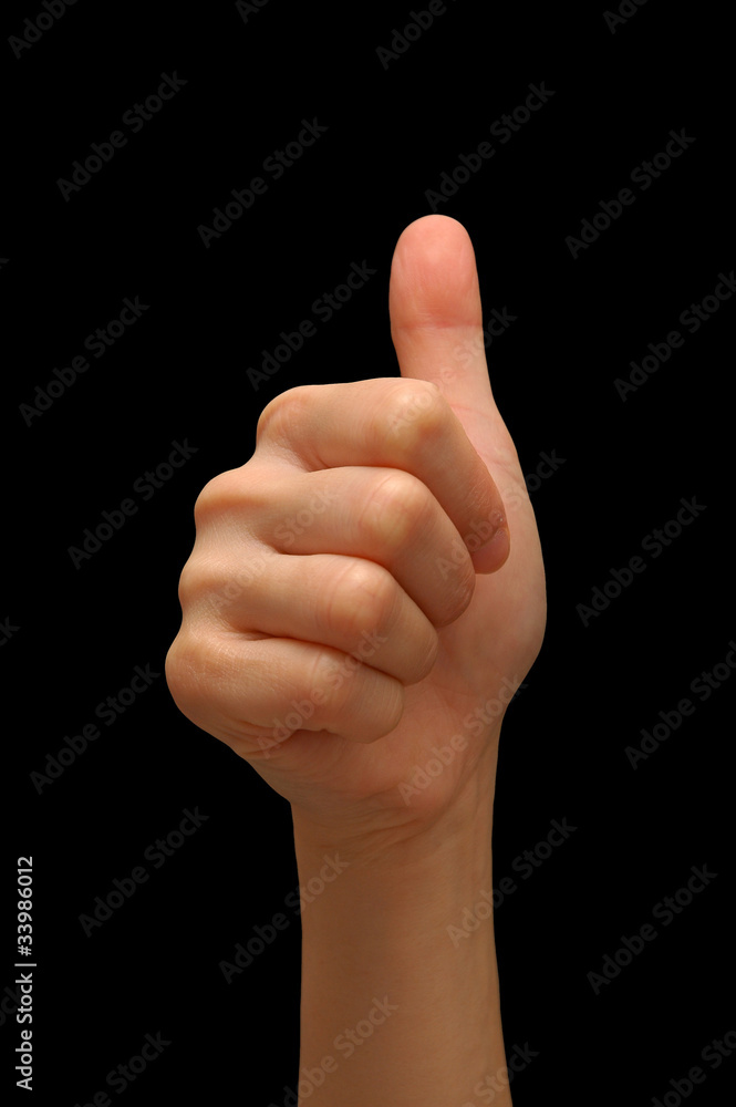 Hand signal showing 'Good'