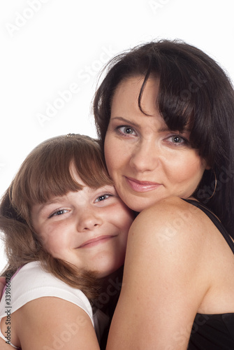 family portrait on white