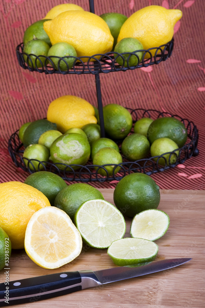 Sliced and Whole Lemons and Limes Sliced and Whole Lemons and Limes