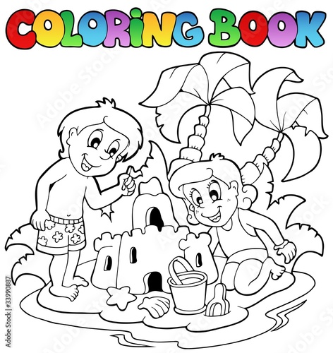 Coloring book with summer theme 1