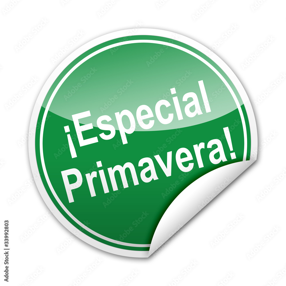 Pegatina ¡Especial Primavera! con reborde Pegatina ¡Especial Primavera! con reborde