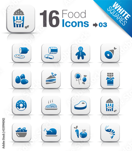 White Squares - Food Icons