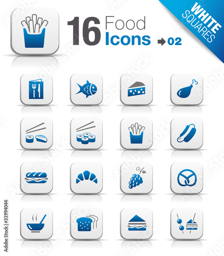 White Squares - Food Icons