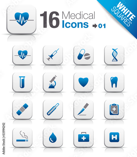 White Squares - medical icons
