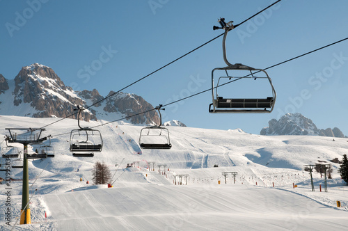 Snow mountain landscape - Dolomites