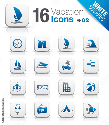 White Squares - Vacation icons