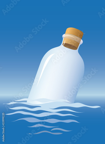 Schwimmende Flasche