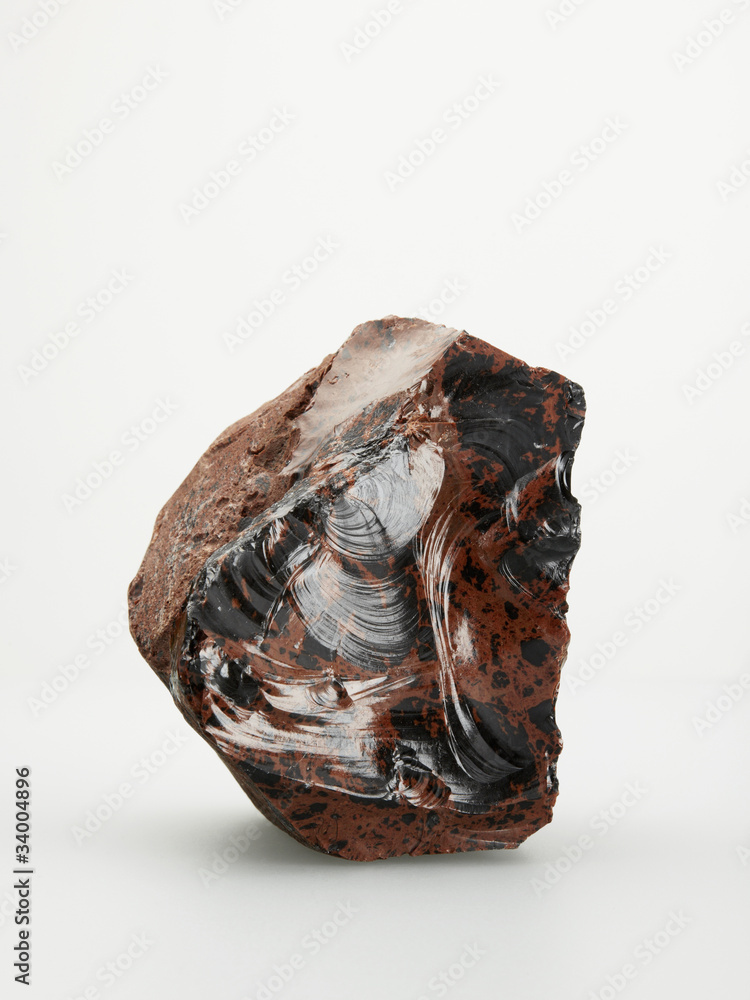 Oberst terrasse rendering Red Obsidian, rough stone Stock Photo | Adobe Stock